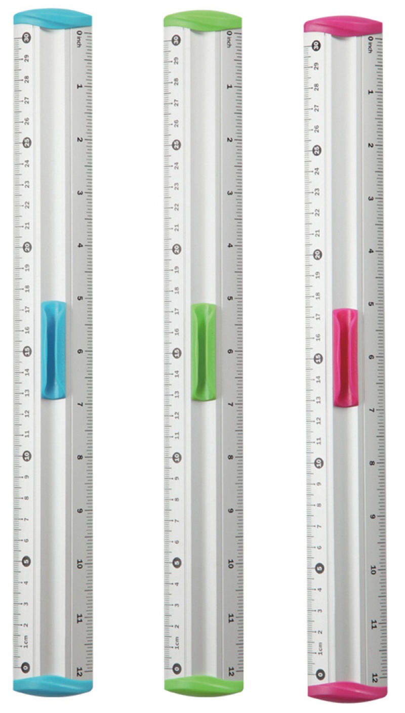 Linijka z uchwytem KEYROAD Measure Clip, 30 cm, pakowane w display, mix kolorów - zdjęcie (3