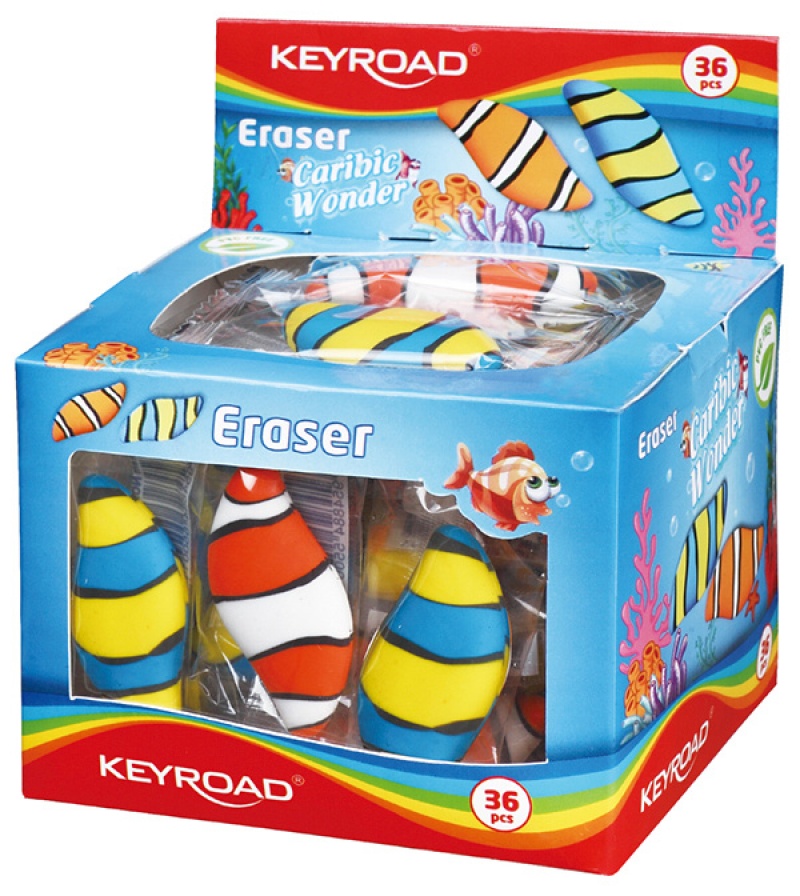 Gumka uniwersalna KEYROAD Caribic Wonder, pakowane na displayu, mix kolorów - zdjęcie (2