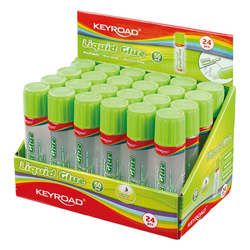 Klej w płynie KEYROAD, z gąbczastą końcówką, 50ml, pakowane na displayu - zdjęcie (2