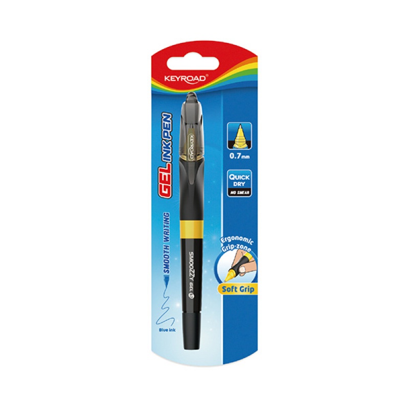 Długopis żelowy KEYROAD SMOOZZY Writer, 0,7mm., blister, mix kolorów