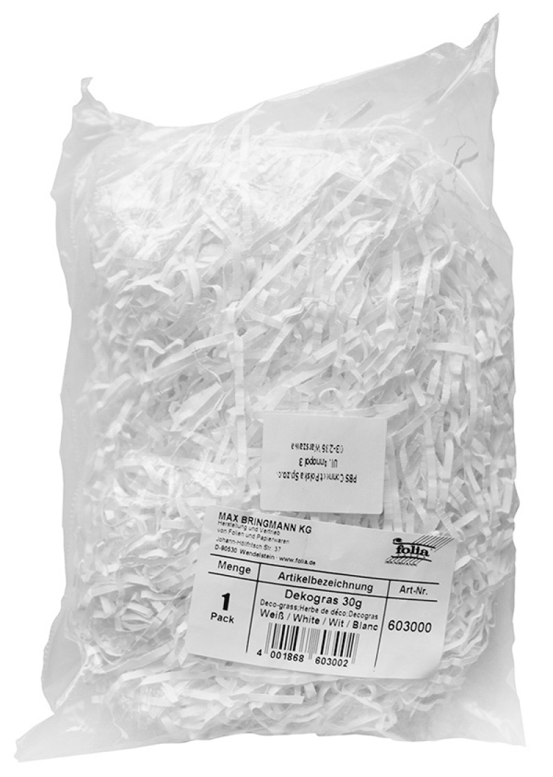 Rafia dekoracyjna FOLIA PAPER, 30g, biała