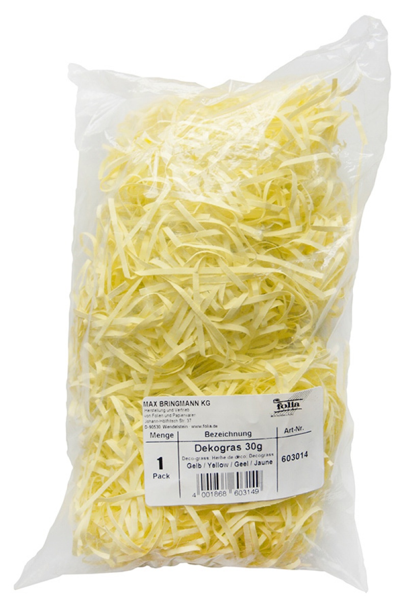 Rafia dekoracyjna FOLIA PAPER, 30g, żółta