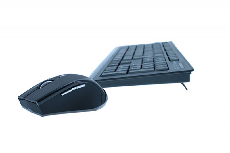 Zestaw klawiatura i myszka komputerowa MEDIARANGE, bezprzewodowy, czarno-szary