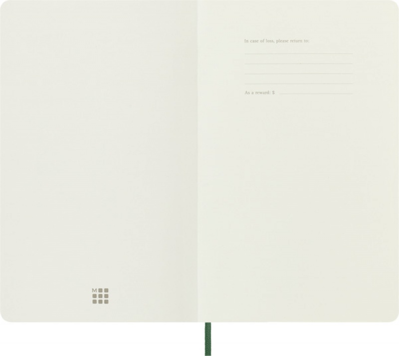 Notes MOLESKINE L (13x21cm) w linie, miękka oprawa, myrtle green, 192 strony, zielony - zdjęcie (9