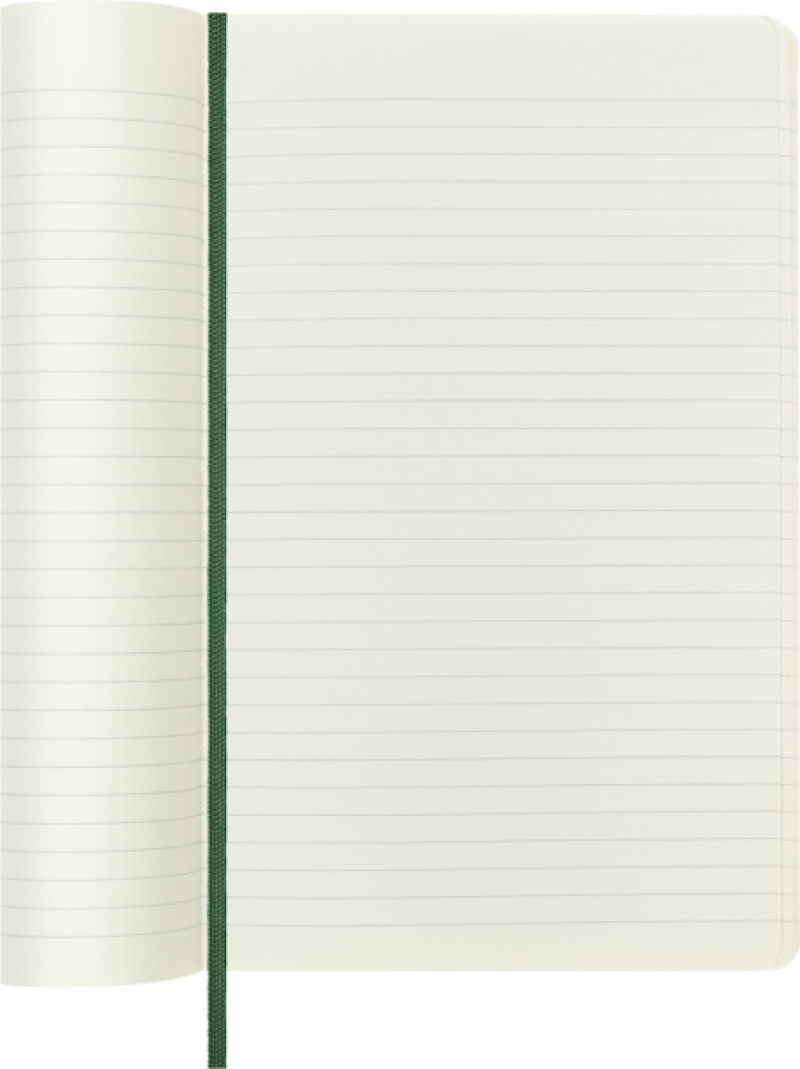 Notes MOLESKINE L (13x21cm) w linie, miękka oprawa, myrtle green, 192 strony, zielony - zdjęcie (7