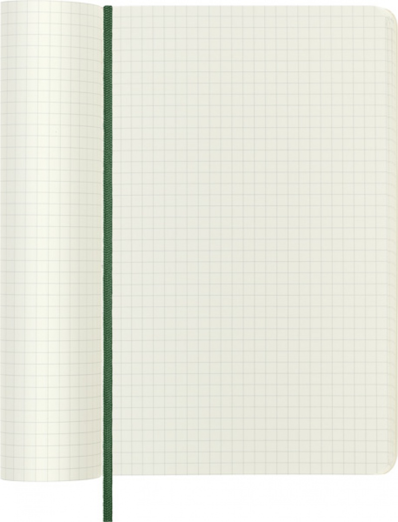 Notes MOLESKINE L (13x21cm) w kratkę, miękka oprawa, myrtle green, 192 strony, zielony - zdjęcie (7