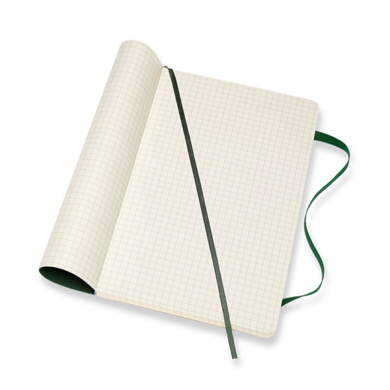 Notes MOLESKINE L (13x21cm) w kratkę, miękka oprawa, myrtle green, 192 strony, zielony - zdjęcie (6