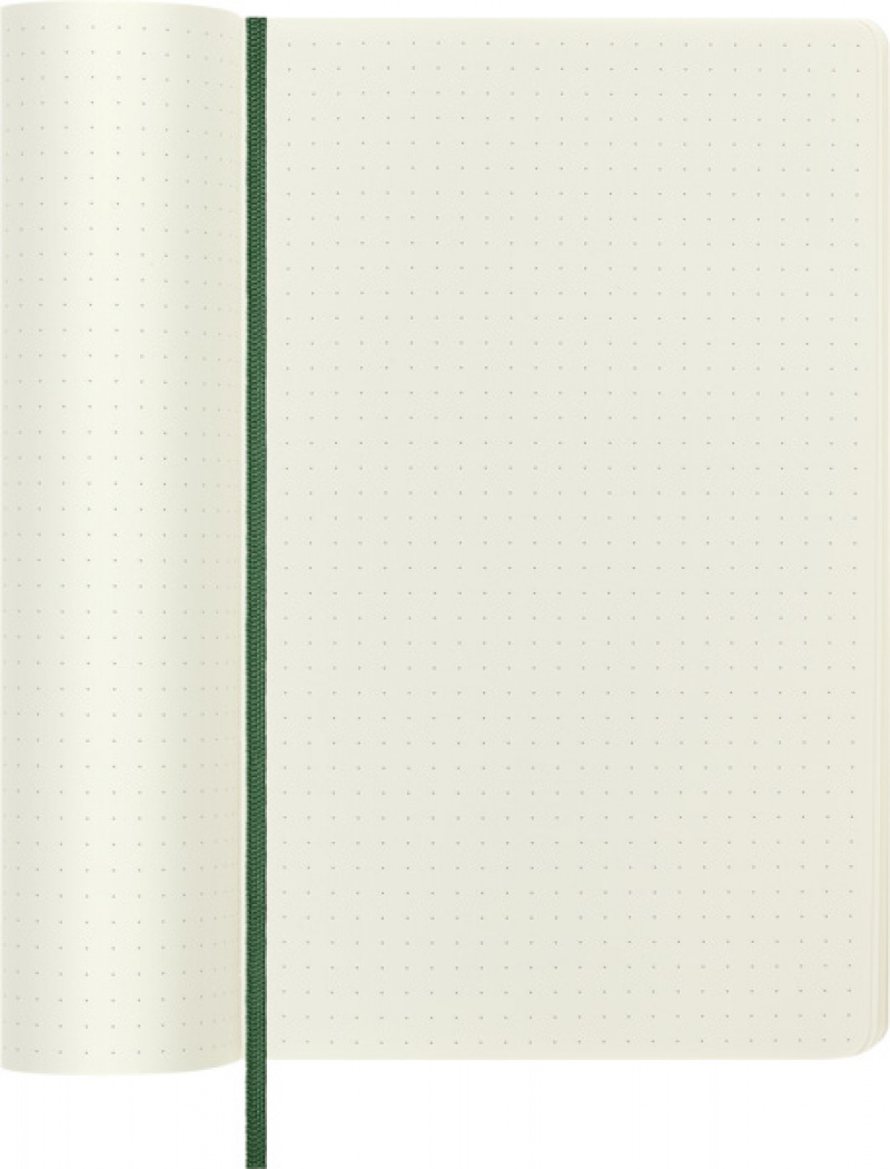 Notes MOLESKINE L (13x21cm) w kropki, miękka oprawa, myrtle green, 192 strony, zielony - zdjęcie (7