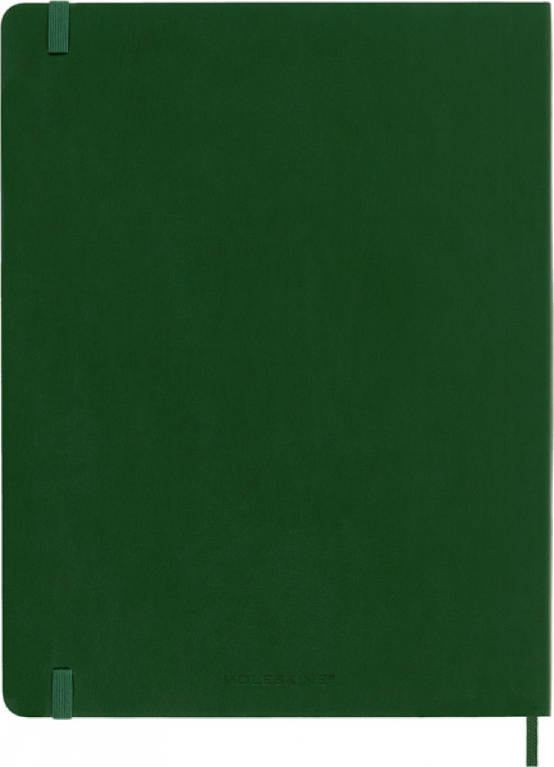 Notes MOLESKINE XL (19x25cm) w kropki, miękka oprawa, myrtle green, 192 strony, zielony - zdjęcie (3
