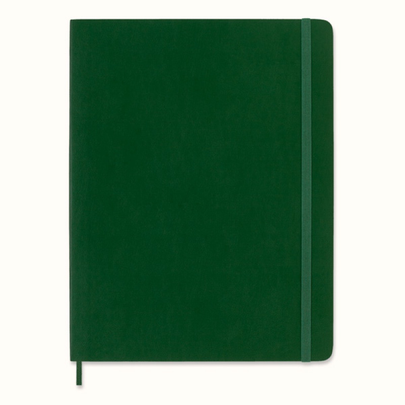 Notes MOLESKINE XL (19x25cm) w kropki, miękka oprawa, myrtle green, 192 strony, zielony - zdjęcie (10