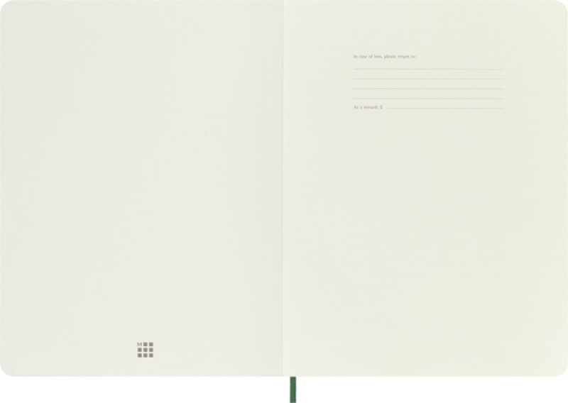 Notes MOLESKINE XL (19x25cm) w kropki, miękka oprawa, myrtle green, 192 strony, zielony - zdjęcie (9