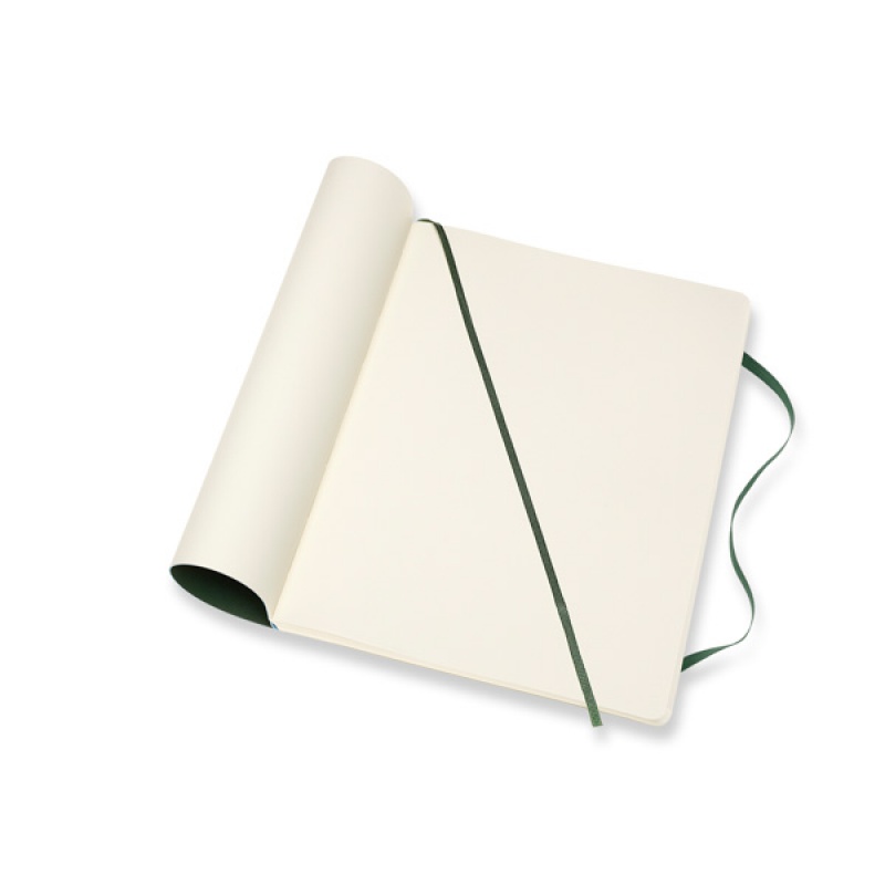 Notes MOLESKINE XL (19x25cm) w kropki, miękka oprawa, myrtle green, 192 strony, zielony - zdjęcie (6