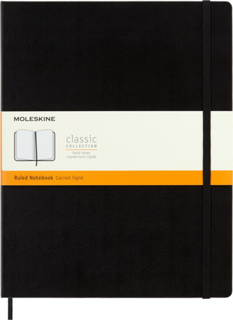 Notes MOLESKINE Classic XXL (21,6x27,9 cm) w linie, twarda oprawa, 192 strony, czarny