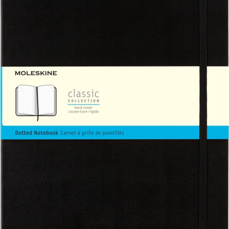 Notes MOLESKINE Classic XXL (21,6x27,9 cm) w kropki, twarda oprawa, 192 strony, czarny