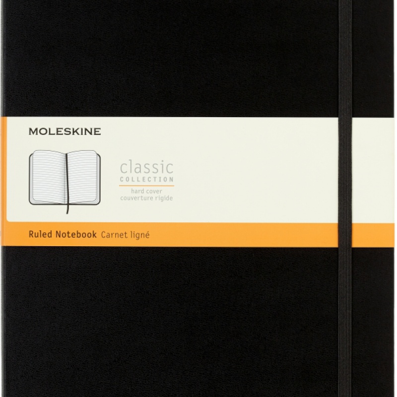 Notes MOLESKINE Classic A4 (21x29,7 cm) w linie, twarda oprawa, 192 strony, czarny