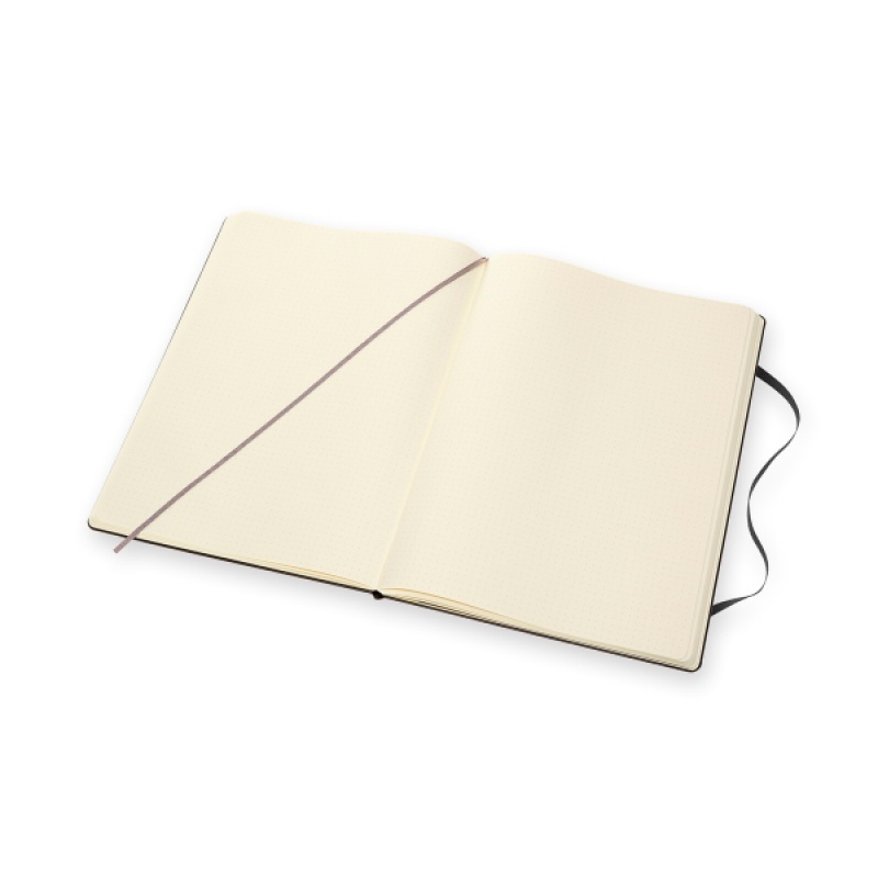 Notes MOLESKINE Classic A4 (21x29,7 cm) w kropki, twarda oprawa, 192 strony, czarny - zdjęcie (4