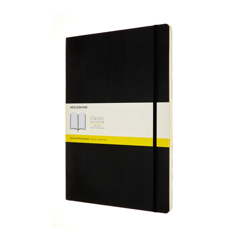 Notes MOLESKINE Classic A4 (21x29,7 cm) w kratkę, miękka oprawa, 192 strony, czarny - zdjęcie (12