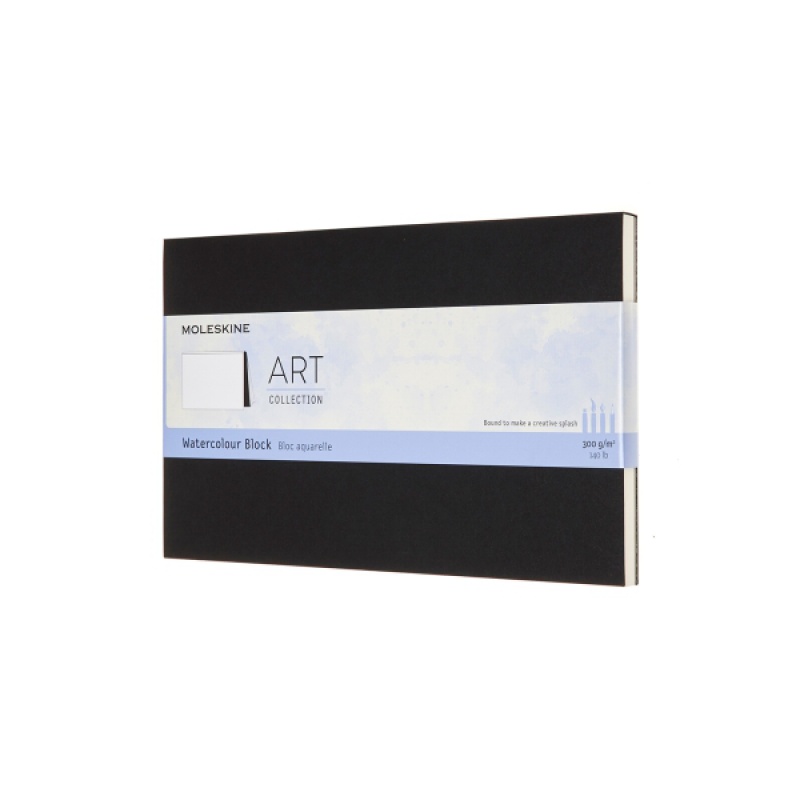 Blok MOLESKINE Watercolour L (13x21 cm), 20 stron, czarny - zdjęcie (4