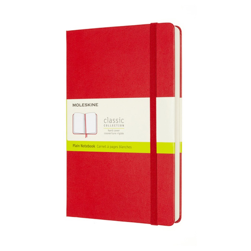 Notes MOLESKINE Classic L (13x21 cm) gładki, twarda oprawa, scarlet red, 400 stron, czerwony - zdjęcie (13