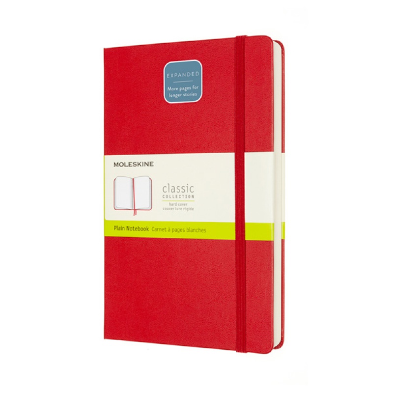 Notes MOLESKINE Classic L (13x21 cm) gładki, twarda oprawa, scarlet red, 400 stron, czerwony - zdjęcie (2