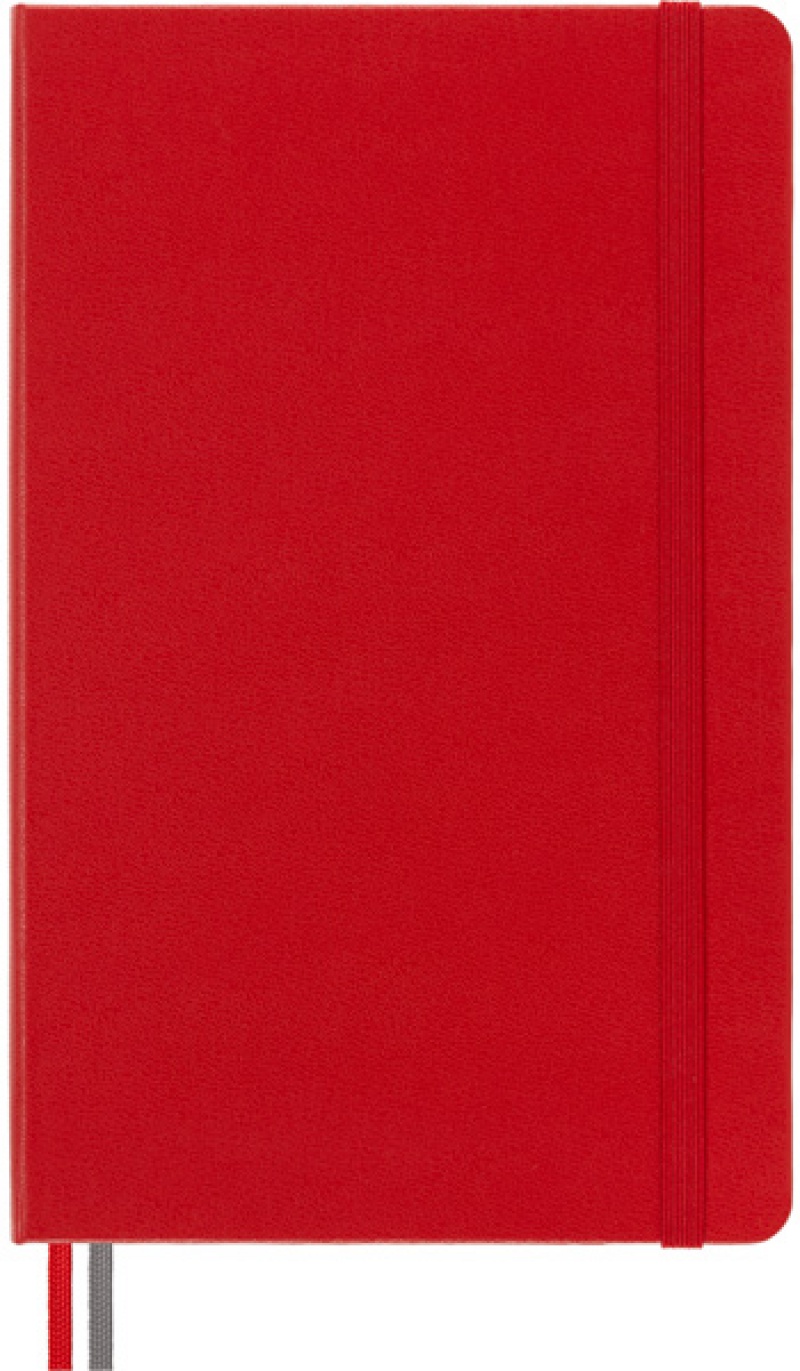 Notes MOLESKINE Classic L (13x21 cm) gładki, twarda oprawa, scarlet red, 400 stron, czerwony - zdjęcie (12