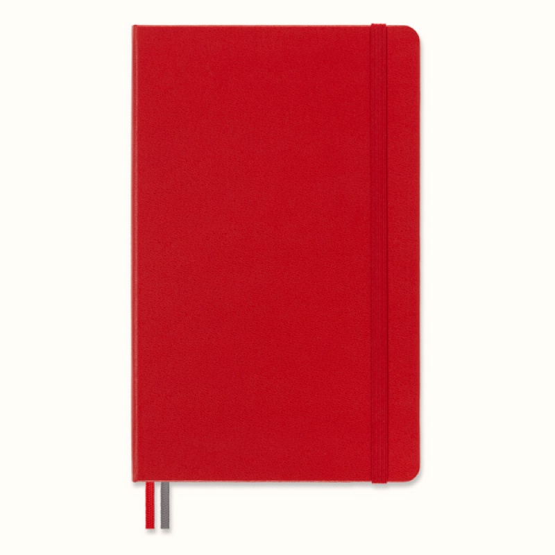 Notes MOLESKINE Classic L (13x21 cm) gładki, twarda oprawa, scarlet red, 400 stron, czerwony - zdjęcie (11