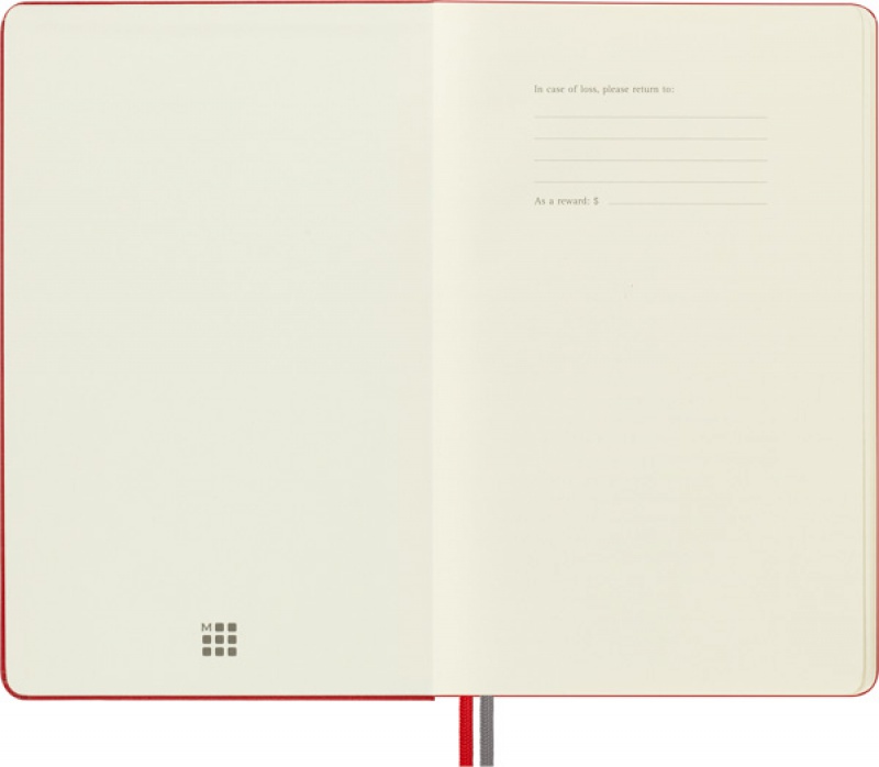 Notes MOLESKINE Classic L (13x21 cm) gładki, twarda oprawa, scarlet red, 400 stron, czerwony - zdjęcie (10