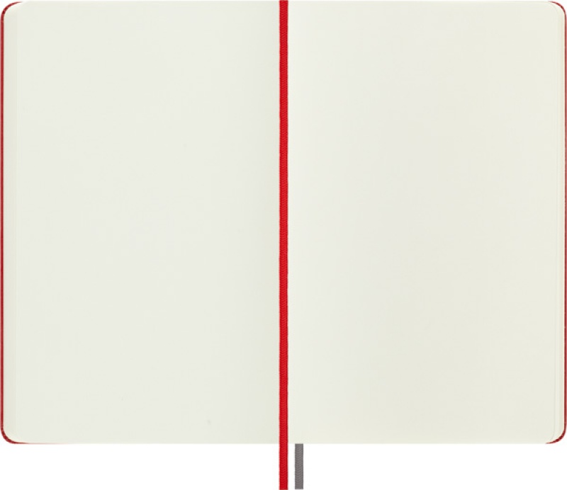 Notes MOLESKINE Classic L (13x21 cm) gładki, twarda oprawa, scarlet red, 400 stron, czerwony - zdjęcie (8