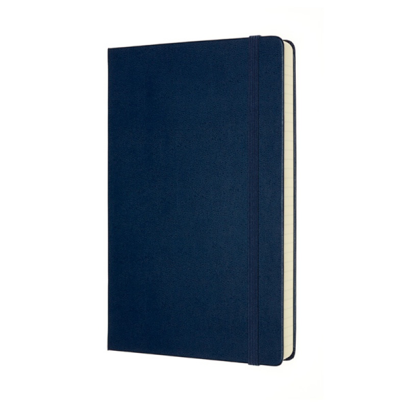 Notes MOLESKINE Classic L (13x21 cm) w linie, twarda oprawa, sapphire blue, 400 stron, niebieski - zdjęcie (9