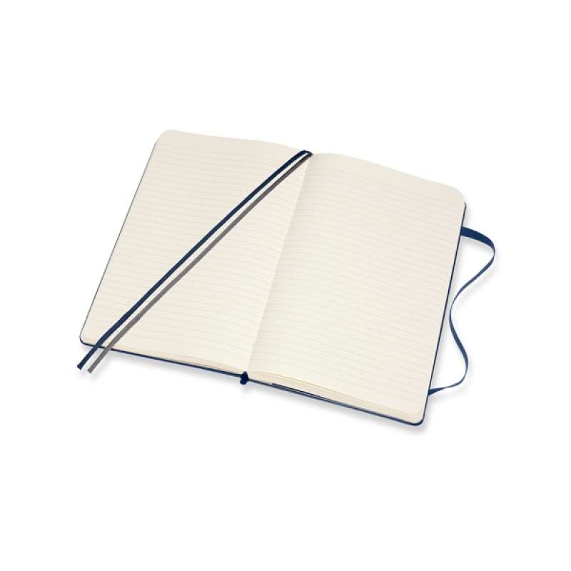 Notes MOLESKINE Classic L (13x21 cm) w linie, twarda oprawa, sapphire blue, 400 stron, niebieski - zdjęcie (5