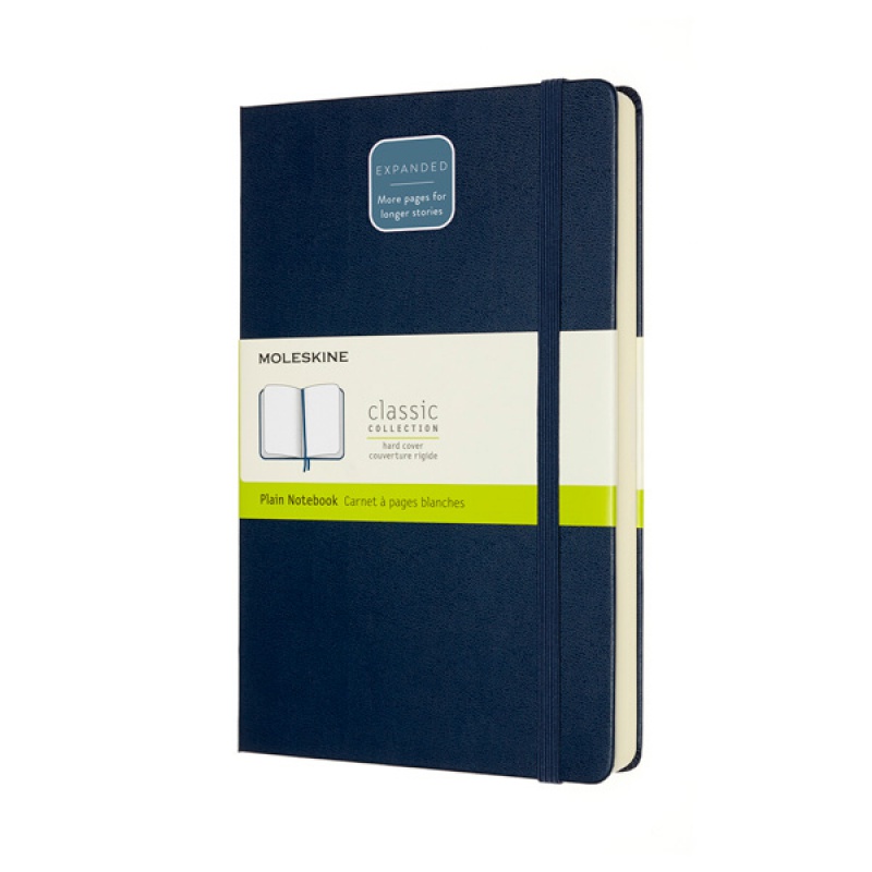 Notes MOLESKINE Classic L (13x21 cm) gładki, twarda oprawa, sapphire blue, 400 stron, niebieski - zdjęcie (2