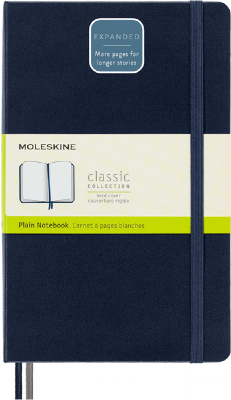 Notes MOLESKINE Classic L (13x21 cm) gładki, twarda oprawa, sapphire blue, 400 stron, niebieski