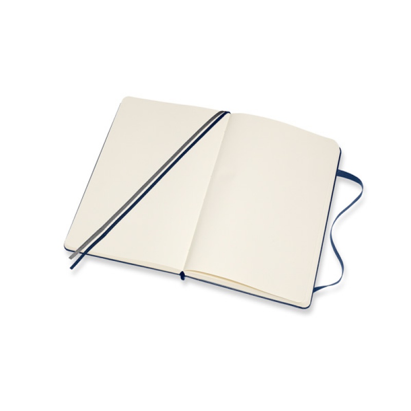 Notes MOLESKINE Classic L (13x21 cm) gładki, twarda oprawa, sapphire blue, 400 stron, niebieski - zdjęcie (5