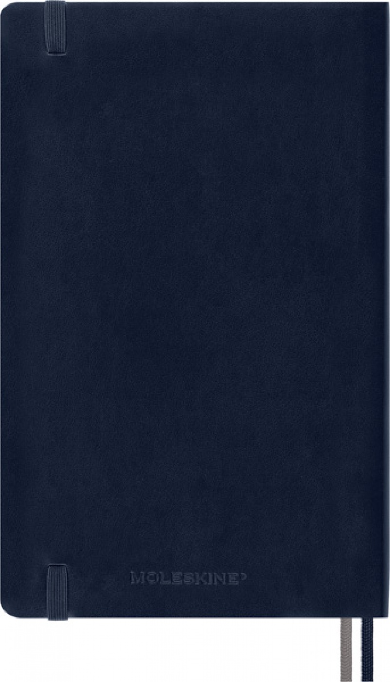 Notes MOLESKINE Classic L (13x21 cm) w linie, miękka oprawa, sapphire blue, 400 stron, niebieski - zdjęcie (4