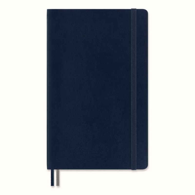 Notes MOLESKINE Classic L (13x21 cm) w linie, miękka oprawa, sapphire blue, 400 stron, niebieski - zdjęcie (11
