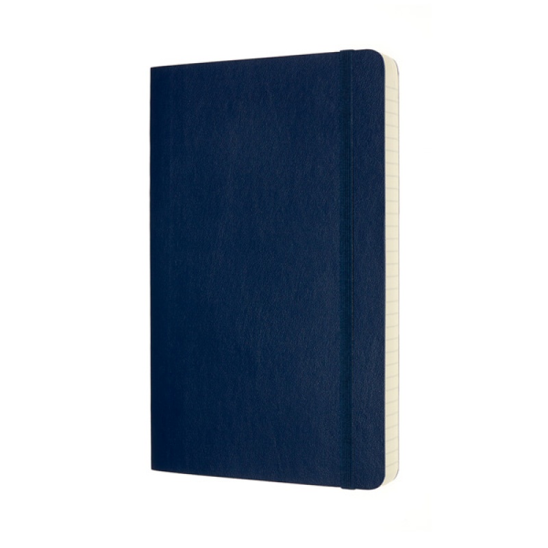 Notes MOLESKINE Classic L (13x21 cm) w linie, miękka oprawa, sapphire blue, 400 stron, niebieski - zdjęcie (9