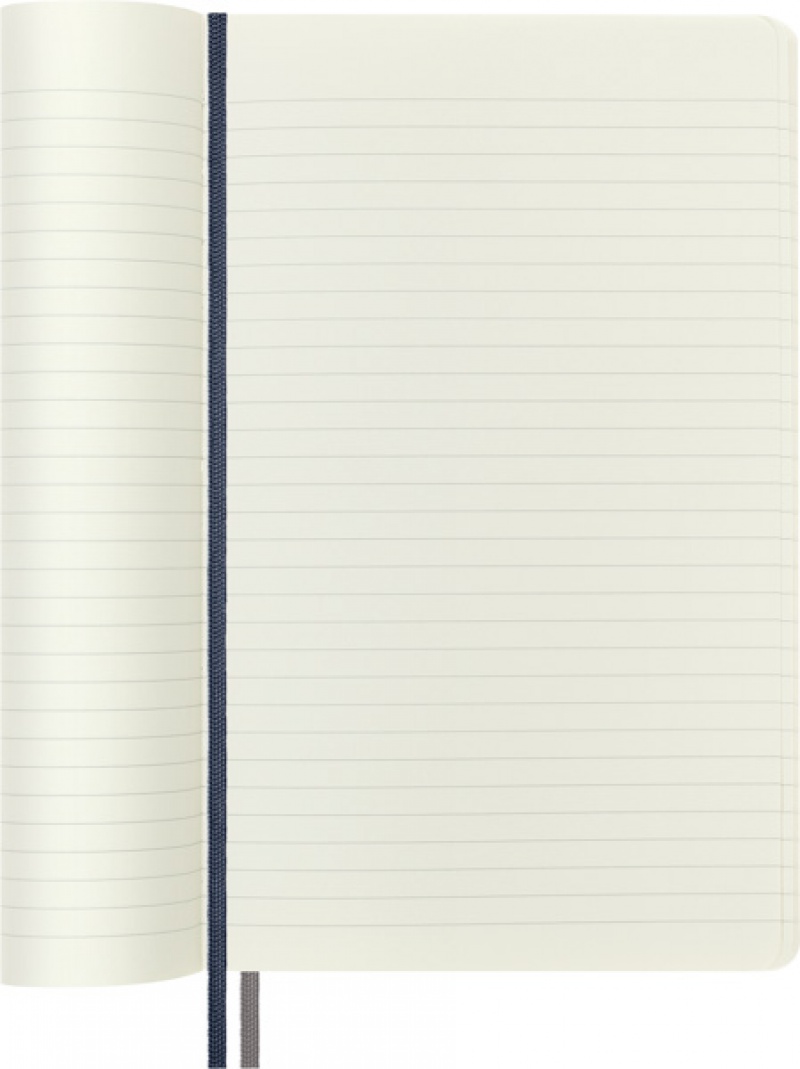 Notes MOLESKINE Classic L (13x21 cm) w linie, miękka oprawa, sapphire blue, 400 stron, niebieski - zdjęcie (8