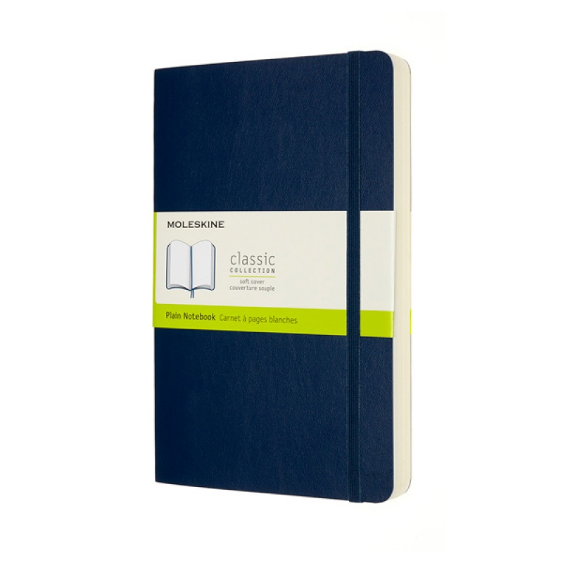 Notes MOLESKINE Classic L (13x21 cm) gładki, miękka oprawa, sapphire blue, 400 stron, niebieski - zdjęcie (13