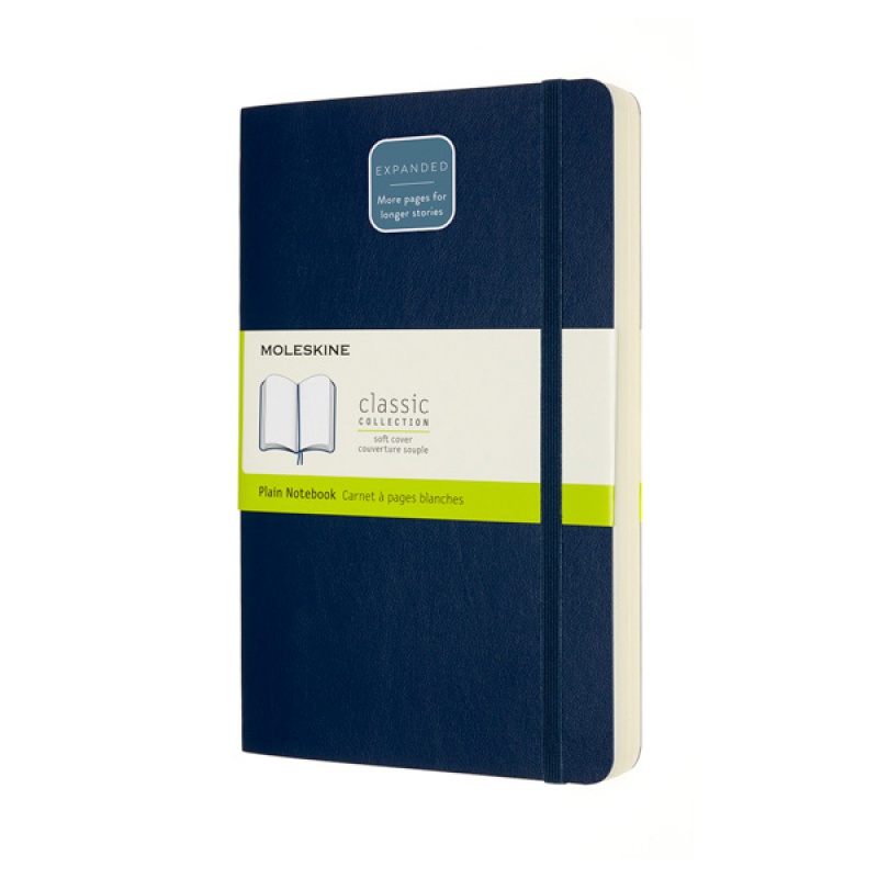 Notes MOLESKINE Classic L (13x21 cm) gładki, miękka oprawa, sapphire blue, 400 stron, niebieski - zdjęcie (2