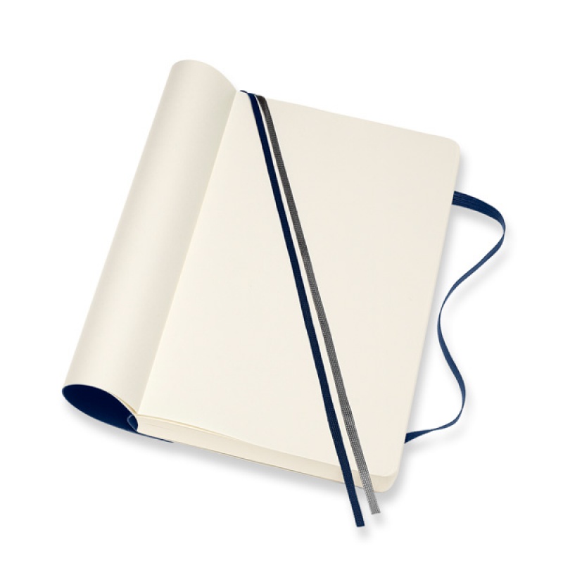Notes MOLESKINE Classic L (13x21 cm) gładki, miękka oprawa, sapphire blue, 400 stron, niebieski - zdjęcie (5