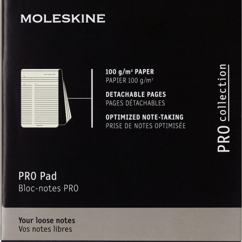Notes reporterski PRO PAD MOLESKINE P (9x14 cm), 96 stron, czarny - zdjęcie (2