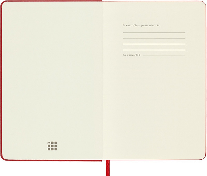 Notes MOLESKINE Classic M, 11,5x18 cm, w kropki, twarda oprawa, scarlet red, 208 stron, czerwony - zdjęcie (9