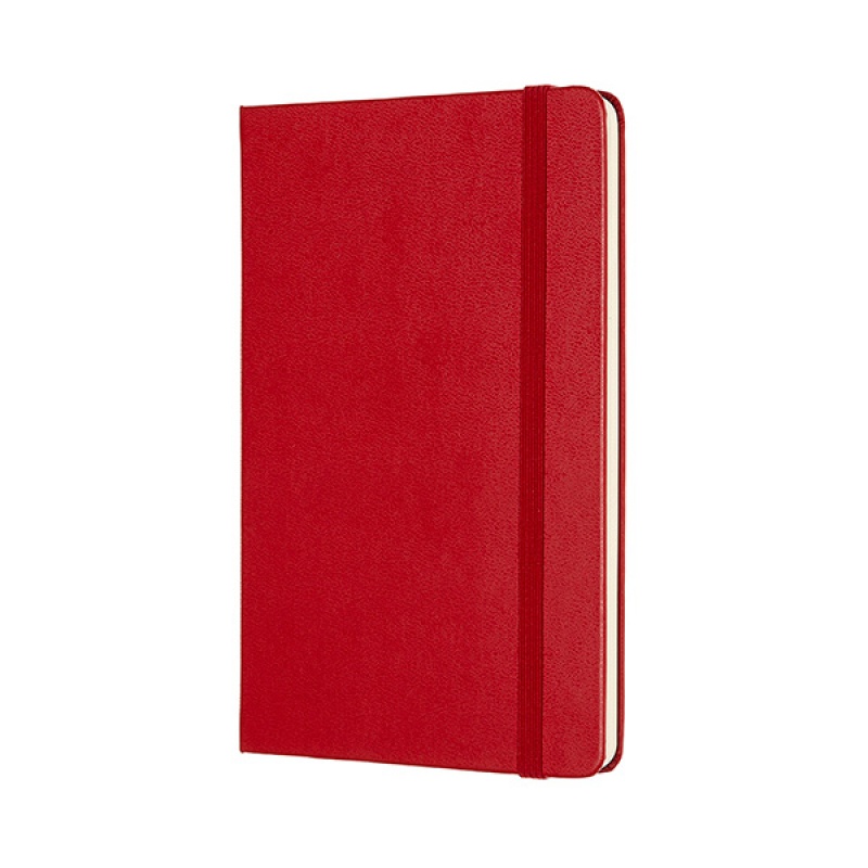 Notes MOLESKINE Classic M, 11,5x18 cm, w kropki, twarda oprawa, scarlet red, 208 stron, czerwony