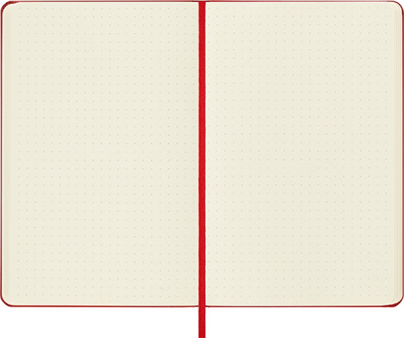 Notes MOLESKINE Classic M, 11,5x18 cm, w kropki, twarda oprawa, scarlet red, 208 stron, czerwony - zdjęcie (7