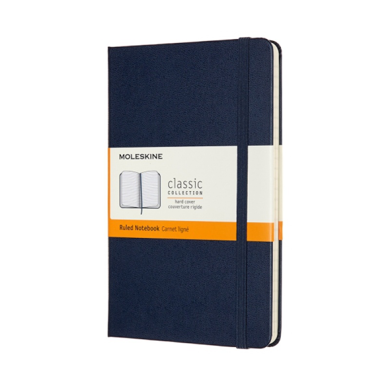Notes MOLESKINE Classic M (11,5x18 cm) w linie, twarda oprawa, sapphire blue, 208 stron, niebieski - zdjęcie (11