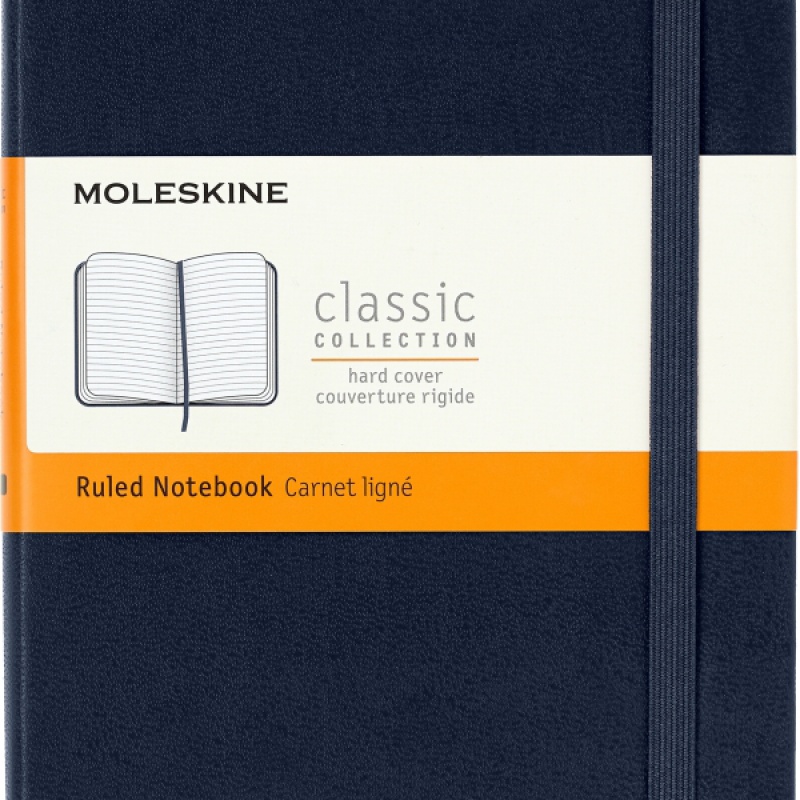 Notes MOLESKINE Classic M (11,5x18 cm) w linie, twarda oprawa, sapphire blue, 208 stron, niebieski