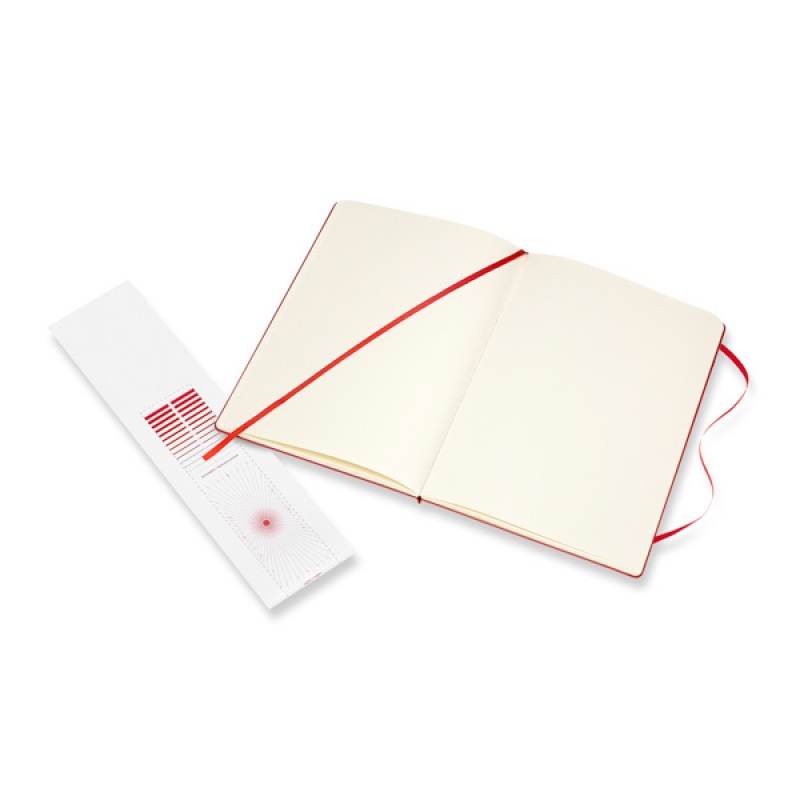 Szkicownik MOLESKINE A4 (21x29,7 cm), 96 stron, czerwony - zdjęcie (2