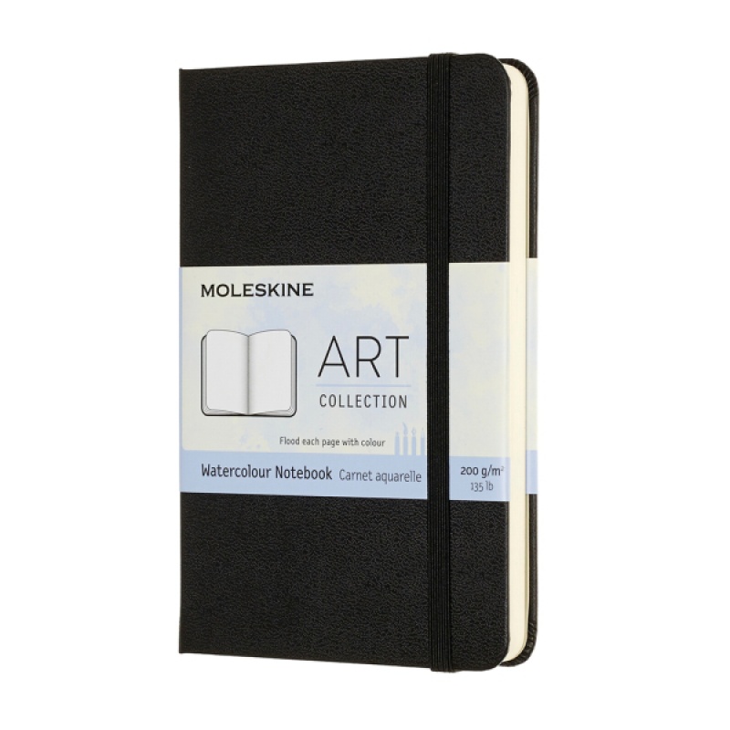 Notes Art Watercolour MOLESKINE P (9x14cm), 60 stron, czarny - zdjęcie (4