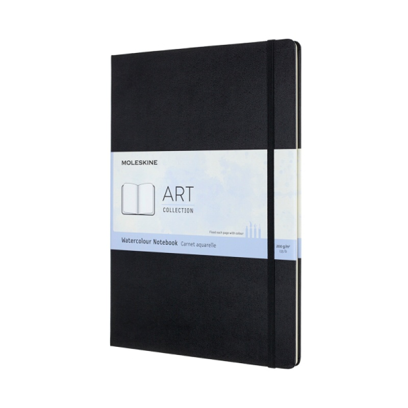 Notes Art Watercolour MOLESKINE A4 (21x29,7cm), 60 stron, czarny - zdjęcie (4