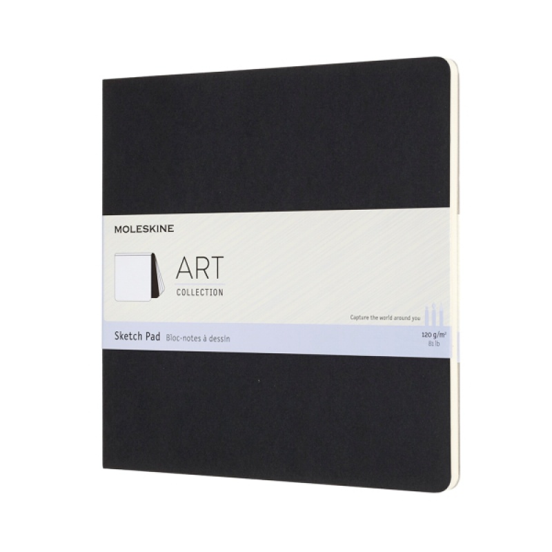 Art Sketch Pad Album MOLESKINE Square (19x19 cm), 48 stron, czarny - zdjęcie (4